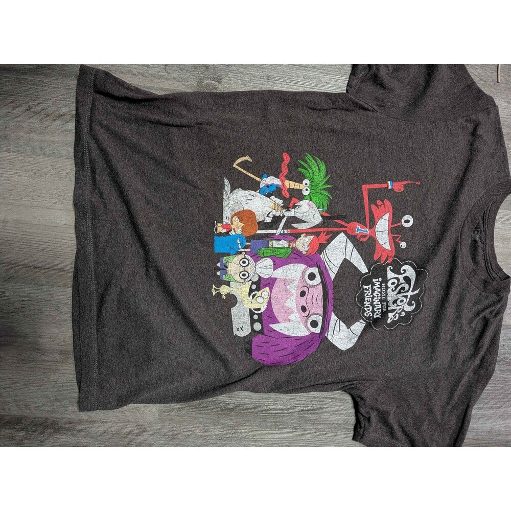 Foster's Home For Imaginary Friends T-Shirt Bloo Mac CN Large Gray Tee